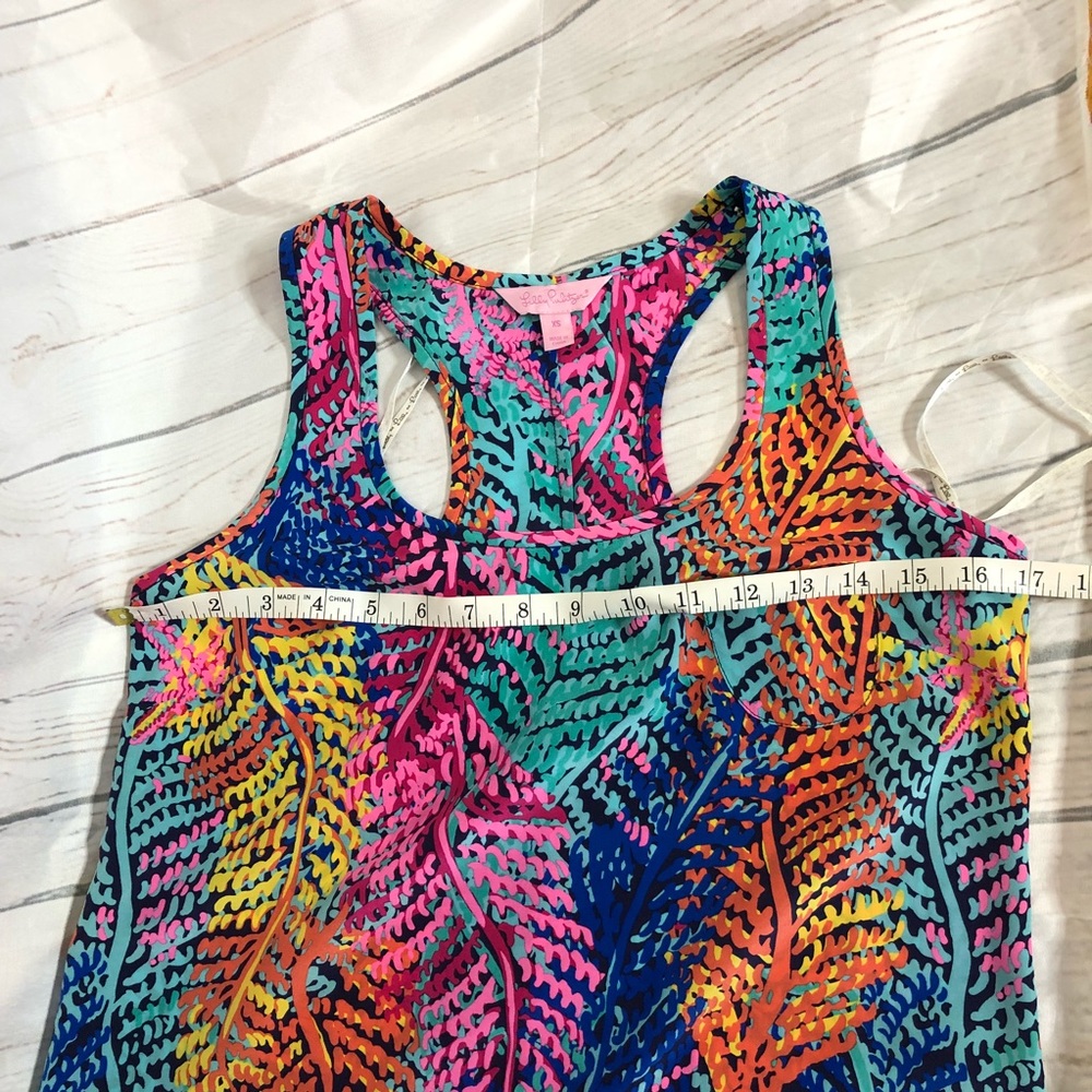 Lilly Pulitzer Betty Electric Feel racer back XS - Picture 5 of 8